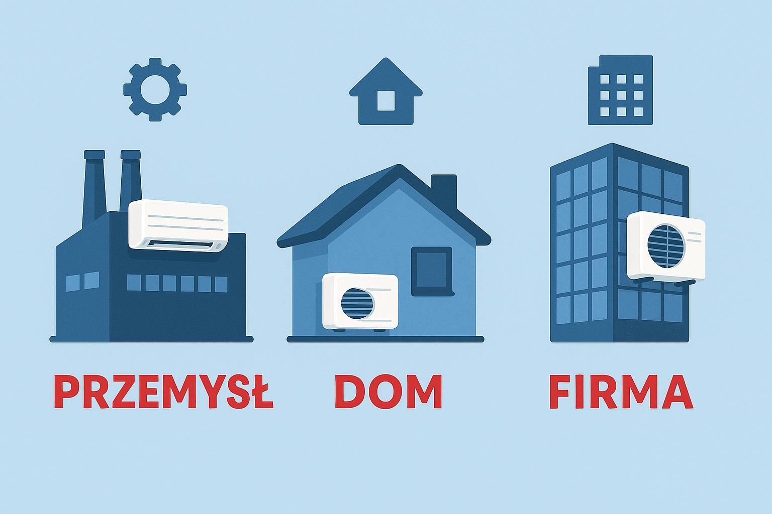 Klimatyzacja do domu, firmy, lub przemysłu - różnice