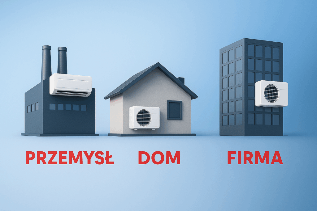 Klimatyzacja do domu, firmy, lub przemysłu - różnice